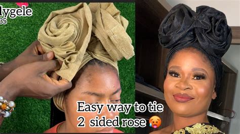 you asked for it😁😁💃 easy way to tie 2 sided rose asoebi trending style😁