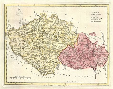 A Map Of Bohemia And Moravia Drawn From The Best