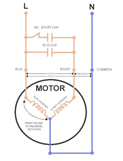 single phase motor wiring diagram cadicians blog