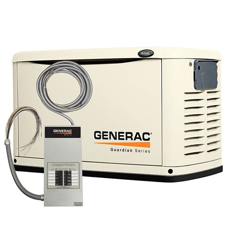 Generac 8 000 Watt Automatic Standby Generator With 50 Amp Pre Wired 10
