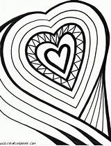 Coloring Heart Diamond Pages Hearts sketch template