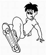 Coloring Skateboard Riding Sheet Boy Pages Ages Epic sketch template