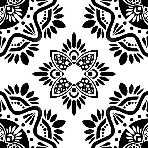 ethnic motif vector png images persia ethnic illustration design  flower motif  black