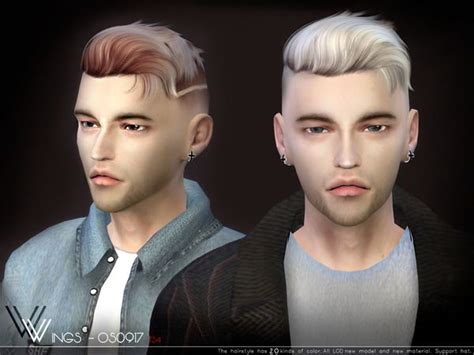 Hair Os0917 By Wings Sims From Tsr For The Sims 4 Sims 4