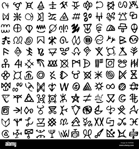 satz von runen symbole alte okkulte symbole wikinger wie buchstaben