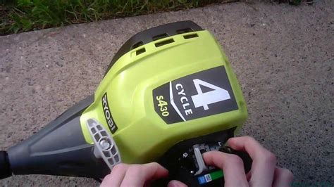Testing My New Ryobi 4 Cycle Gas Weed Trimmer Youtube
