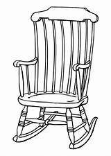 Chair Rocking Coloring Pages Printable Edupics Large sketch template