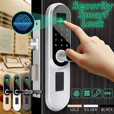 smart lock touchscreen password fingerprint door lock  security anti theft technology