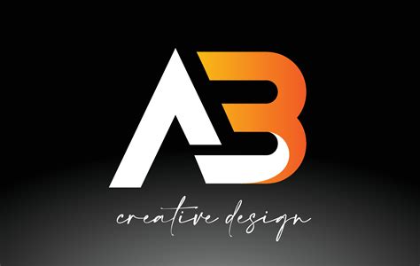ab letter logo  white golden colors  minimalist design icon vector  vector art