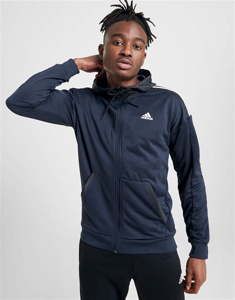 koop zwart adidas match full zip hoodie heren jd sports