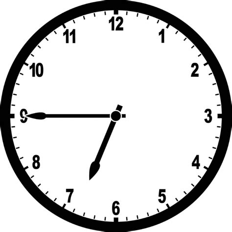 Clock 6 45 Clipart Etc