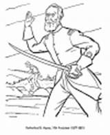 Rutherford Hayes Coloring Pages Biography Facts sketch template