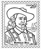 Coloring Pages Stamp Postage Buffalo Stamps Sheets Bill Bills Activity Elvis Printable Presley People Colorear Para Print Kids Color Annie sketch template
