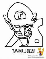 Coloring Waluigi Pages Popular sketch template