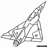 Coloring Pages Jet Plane Fighter Airplane Mirage 2000 Choose Board French sketch template