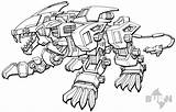 Zoids Liger Coloring Pages Drawing Lineart Drawings Cool Cartoon Printable All4 Sheets sketch template