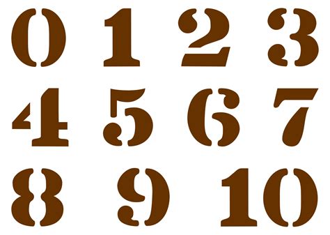 printable number stencils  painting printable form templates
