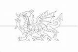 Welsh Dragon Coloring Flag Drawing Wales Colouring Pages Sheets Printable Flags Red Grey Color Rugby Wake Drawings Vietnam Getdrawings Reviews sketch template