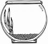 Fish Bowl Printable Pages Clipart Colouring Library sketch template