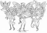 Winx Club Butterflix Coloring Drawing Pages Template Paintingvalley sketch template
