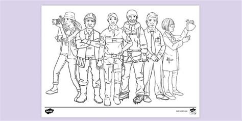 jobs  professions ks colouring sheets twinkl