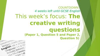 aqa gcse english creative writing paper   paper  question