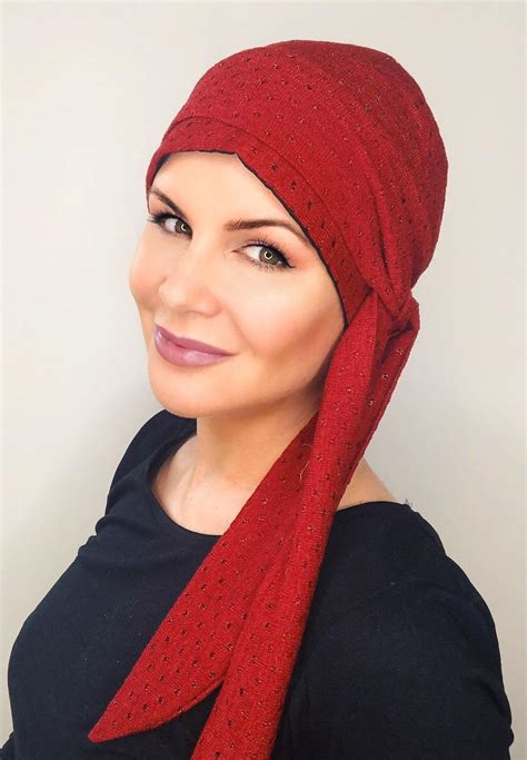 padded headscarf red