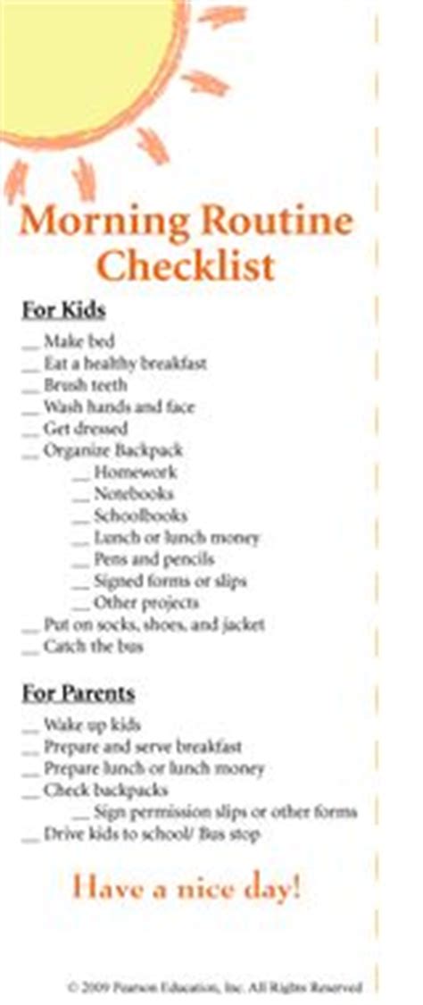 morning routine checklist morning routine checklist parenting