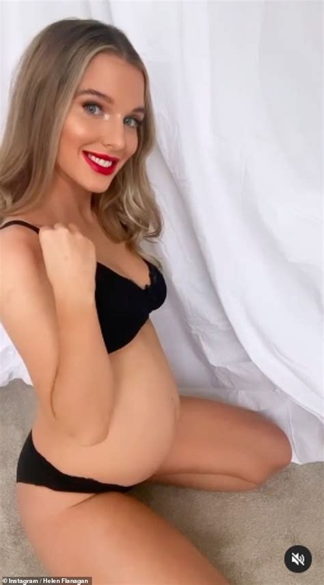 Pregnant Helen Flanagan Looks Radiant In Red Lipstick And Lacy Black