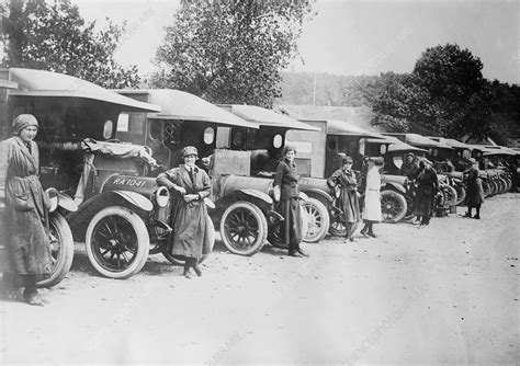 british women ambulance drivers ww stock image  science photo library