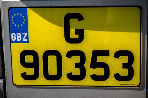 gibraltar car number plates stock photo  image  british