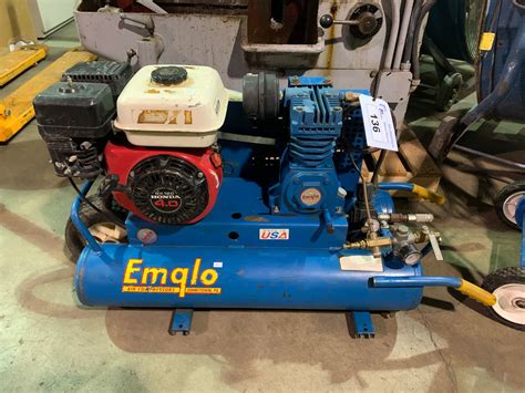 emglo gas powered dual tank mobile air compressor  auctions