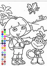 Dora Games Coloring Getdrawings Drawing sketch template