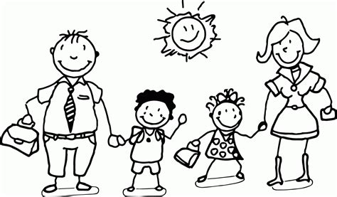 family coloring page clip art library
