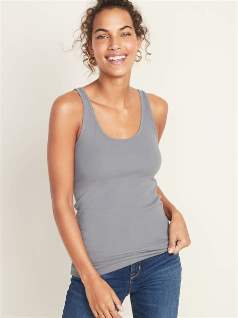first layer slim fit rib knit tank top for women old navy