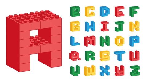 lego alphabet   vector art stock graphics images