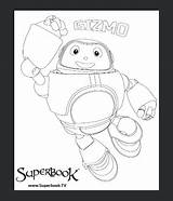 Superbook Coloring Pages Gizmo Template sketch template