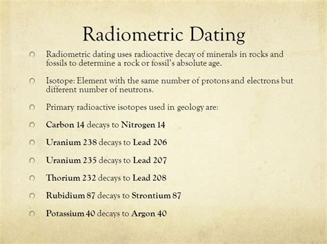 radiometric dating is used for hot porno