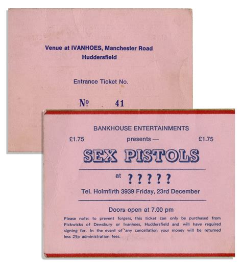 sex pistols 1977 last uk concert ticket 57944a lg