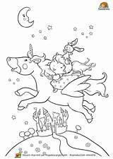 Licorne Princesse Colorier Hugolescargot Fée Lapin sketch template