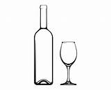 Wine Bottle Outline Glass Vector Clip Clipart Svg Silhouette Logo Clipground Illustration Name Graphics Cliparts Vectorified sketch template