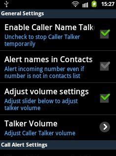 caller id speak caller  talker android app