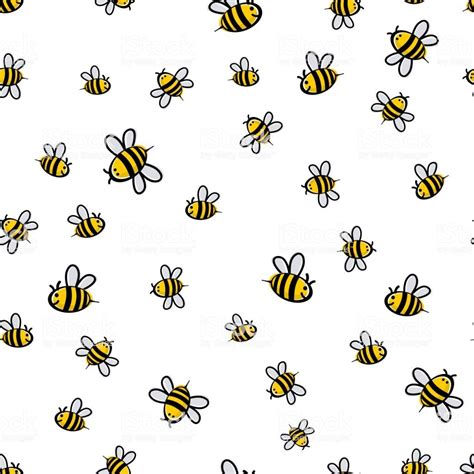 cute seamless bee pattern vector illustration bee illustration bee