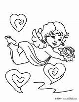 Coloring Pages Cupid Angel Print Color Heaven Hellokids Valentines Embroidery Valentine Printable Drawing Kids Draw Hello Hand Online sketch template
