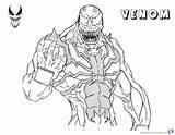 Venom Coloring Pages Drawing Printable Lineart Kids Color Deviantart Print sketch template