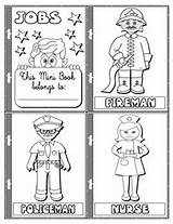 Vocabulary Occupations Coloring Helpers Flashcards Esl Teachenglishstepbystep School sketch template