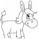 Donkey Chibi Mexican Coloring Pages sketch template