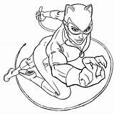 Coloring Pages Cat Catwoman Action Women Drawing Color Kids Printable Getcolorings Getdrawings sketch template