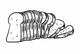 Bread Drawing Vector Sliced Slice Clipart Line Illustration Sketch Coloring Loaf Hand Drawn Book Cartoon Simple Drawings Colourbox Long Stock sketch template