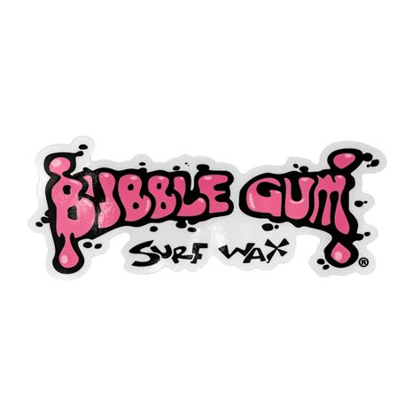 bubble gum logo decals shop   bubble gum sufs wax bubble gum surf wax